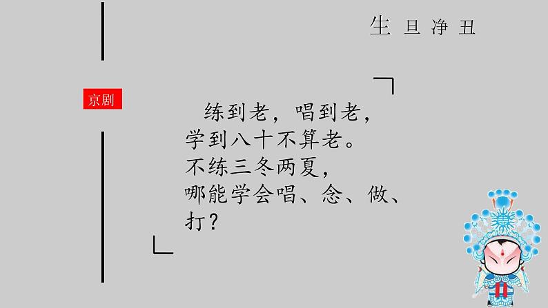 小学语文一年级上册精品课外阅读第十七课 京剧 ppt课件+教案+素材02