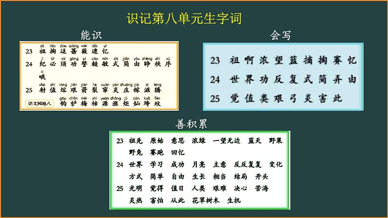 二年级下册语文第八单元复习课件 部编版第3页