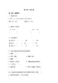 小学语文人教部编版四年级下册20 古诗三首综合与测试精练