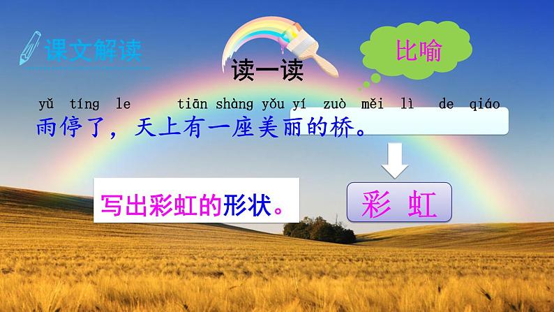 部编版一年级语文下册11 《彩虹》 课件03