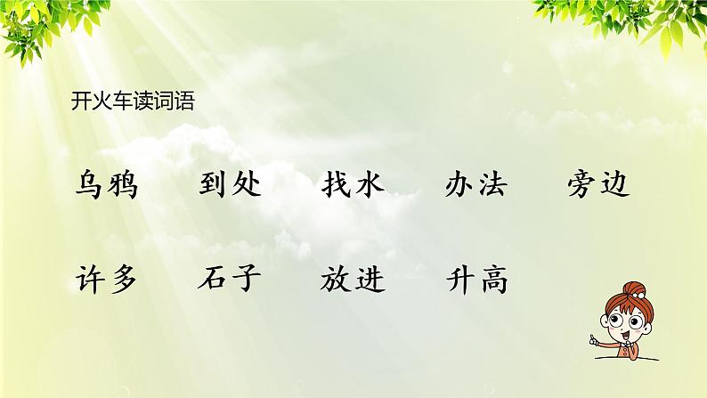 部编版语文一年级上册-课文4- 13《乌鸦喝水》（第2课时）课件第3页