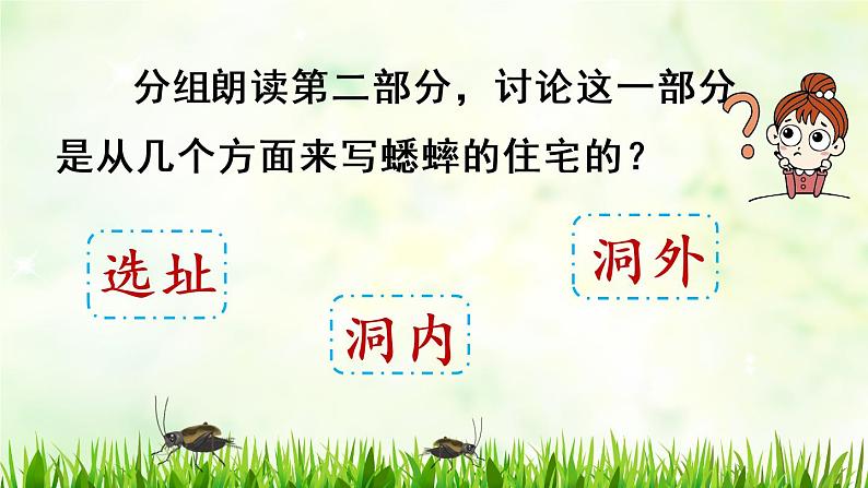 部编版四年级语文上册 第三单元 11.蟋蟀的住宅 课件08