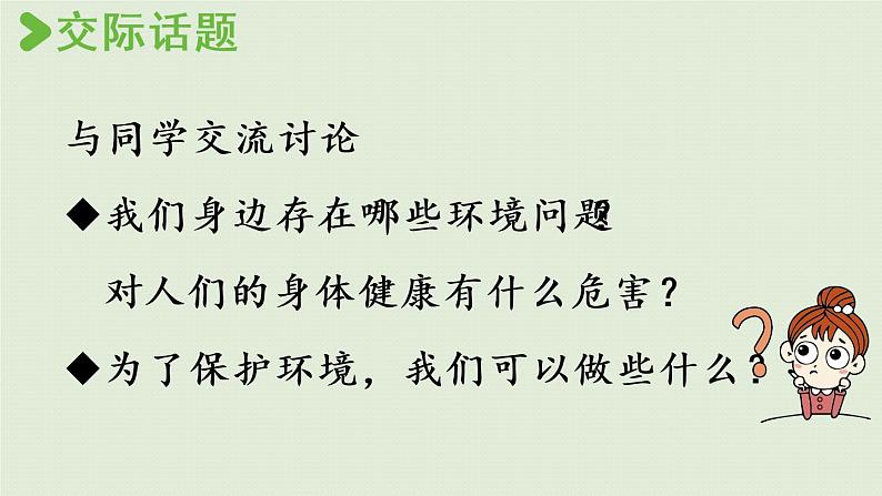 部编版四年级语文上册 第一单元 口语交际：我们与环境 课件07