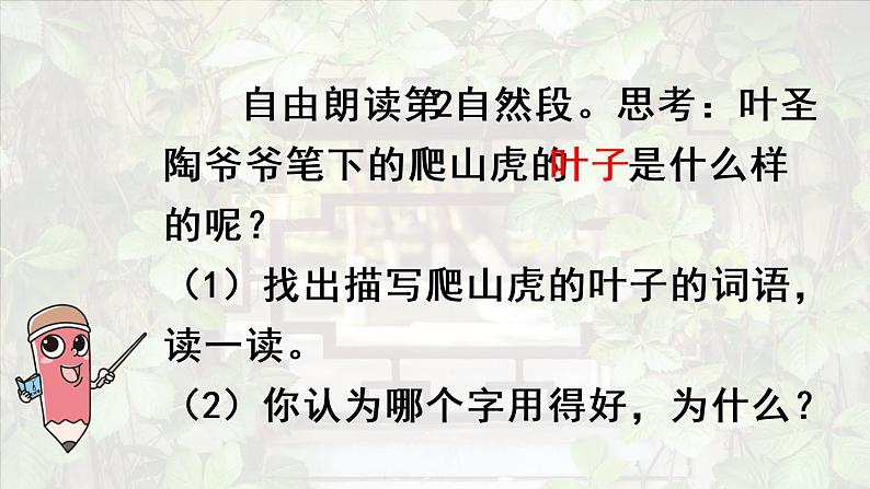 部编版四年级语文上册 第三单元 10.爬山虎的脚 课件06