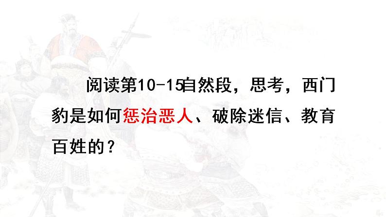 部编版四年级语文上册 第八单元 26.西门豹治邺 课件06