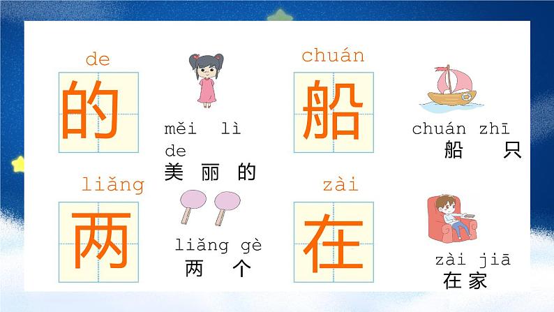 2021部编版小学语文一年级上册《小小的船》课件第6页