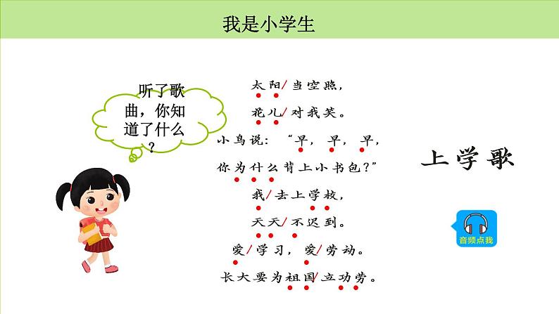 2021部编版小学语文一年级上册《识字六我上学了》课件第6页