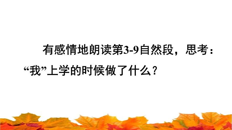 部编版三年级上册语文授课课件 第2单元 5.《铺满金色巴掌的水泥道》品读释疑课件08