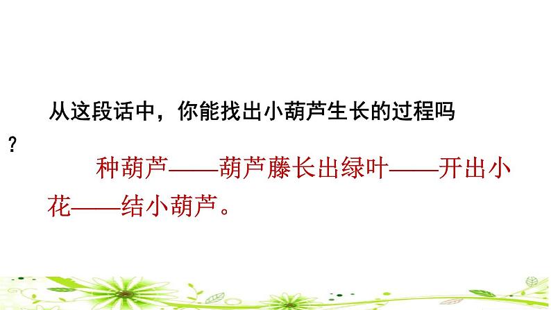 部编版二年级上册语文 第5单元 14  我要的是葫芦品读释疑课件第6页