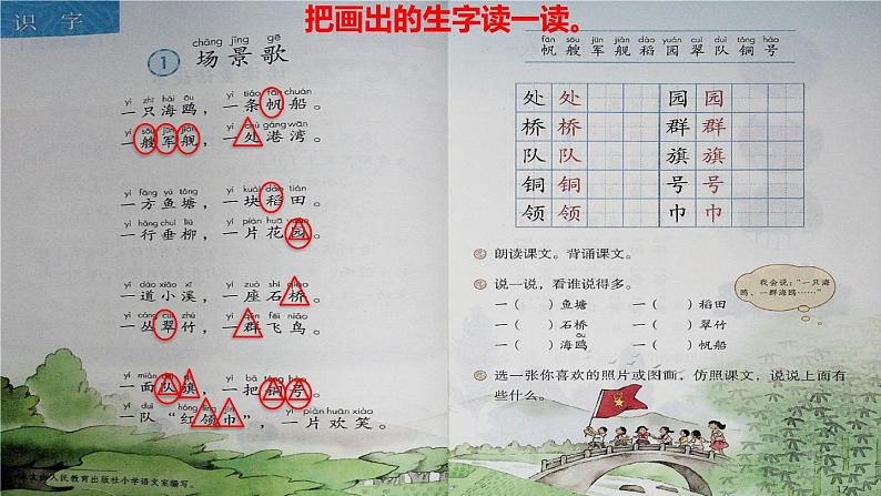 部编版二年级上册语文 第2单元 1.场景歌初读感知课件05