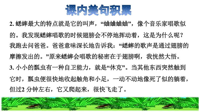 部编版四年级上册语文 第三单元 11 蟋蟀的住宅拓展积累课件第4页