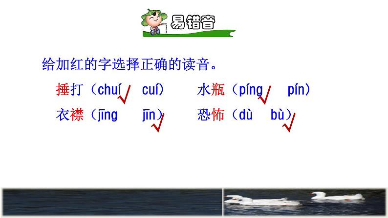 部编版四年级上册语文 第六单元 18.牛和鹅初读感知课件05