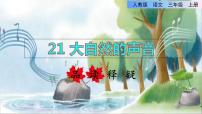 小学语文人教部编版三年级上册第七单元21 大自然的声音授课课件ppt