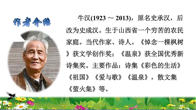 部编版三年级上册语文授课课件 第7单元 23  父亲、树林和鸟初读感知课件04