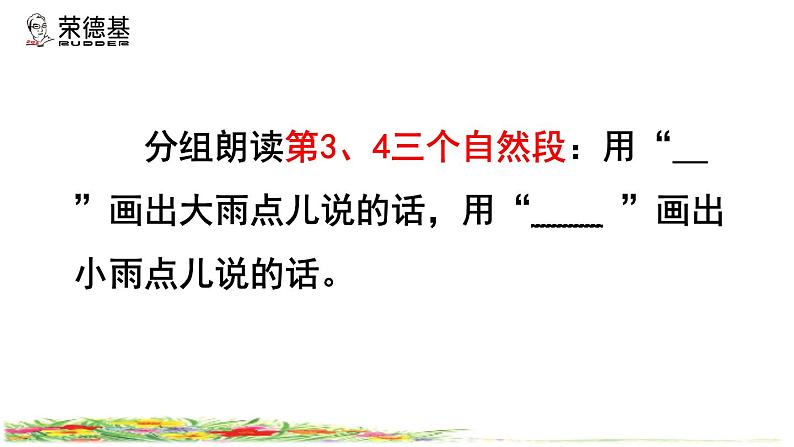 部编版一年级上册语文 第6单元 8.雨点儿品读释疑课件第6页