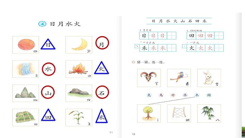 部编版一年级上册语文 第1单元 4.日月水火授课课件第3页