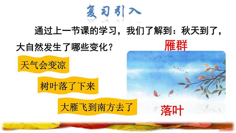 部编版一年级上册语文 第4单元 1.秋天品读释疑课件第2页