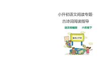 人教统编版小升初语文阅读专题·古诗词阅读指导课件