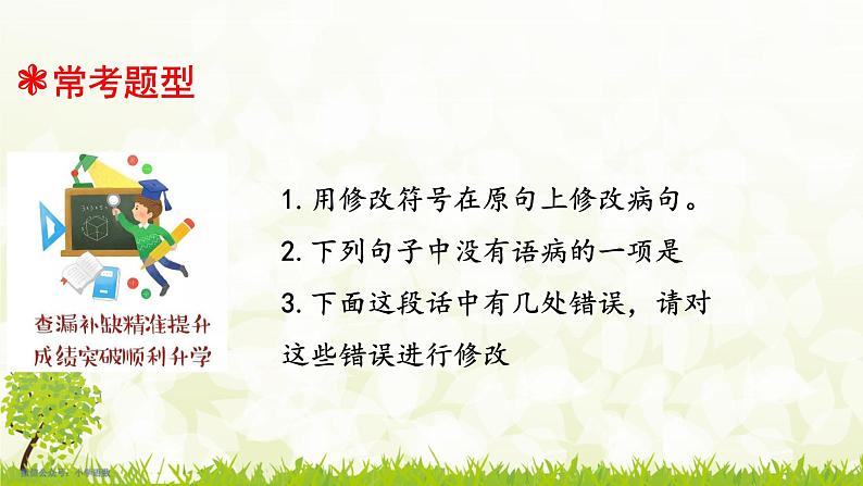 人教统编版小升初语文总复习专题九·修改病句课件04