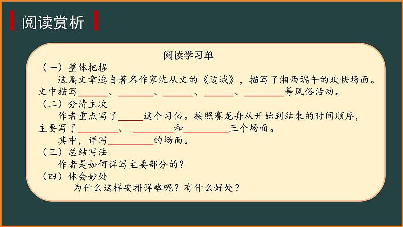 六年级下册语文第一单元复习课件（二） 部编版第6页