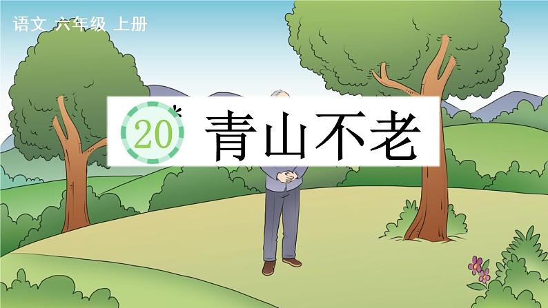 部编版六年级语文上册 第六单元 20 青山不老 课件01
