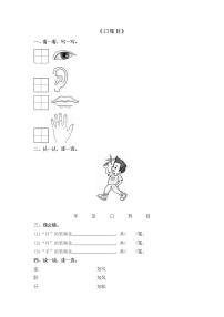 人教部编版一年级上册3 口耳目同步训练题