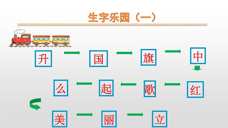 部编版一年级语文上册《升国旗》PPT课件 (7)第8页