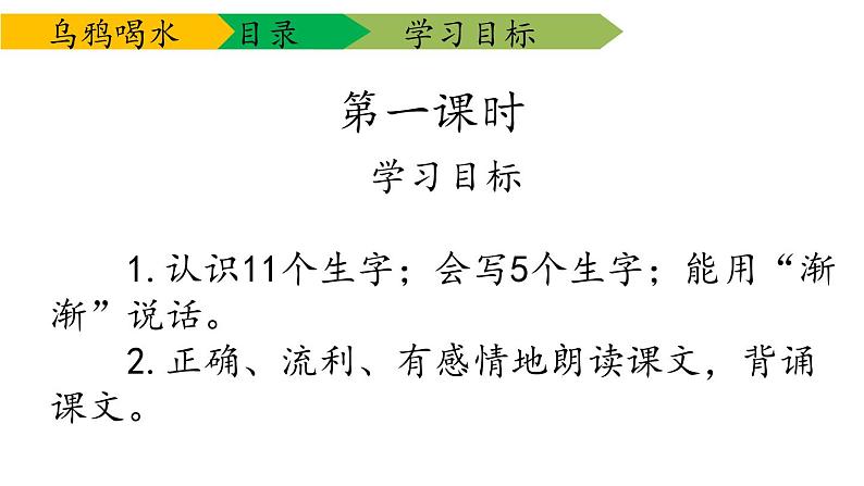 部编版一年级语文上册《乌鸦喝水》PPT教学课件 (10)第3页