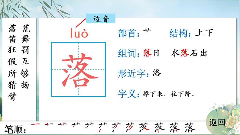 2 花的学校 人教版语文三上生字教学课件（含自动播放配音）03