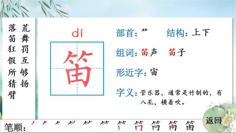 2 花的学校 人教版语文三上生字教学课件（含自动播放配音）05