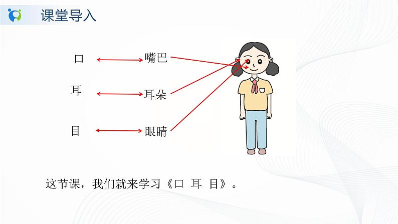 人教部编版语文一上《口耳目》 课件PPT+教案+练习04