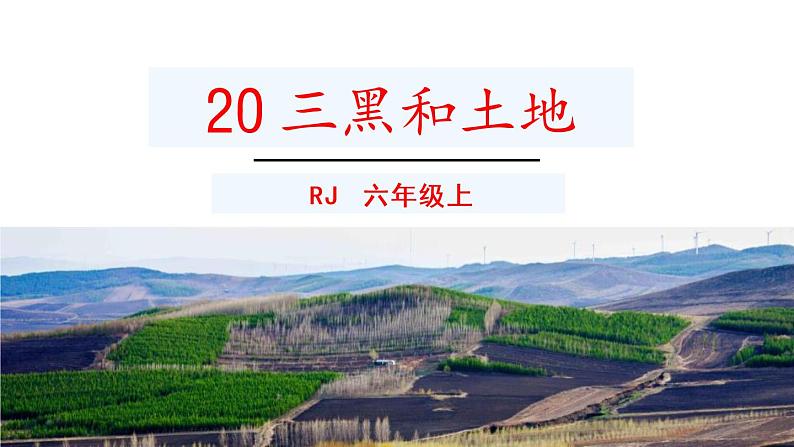 部编版六年级语文上册《三黑和土地》PPT课件 (9)01