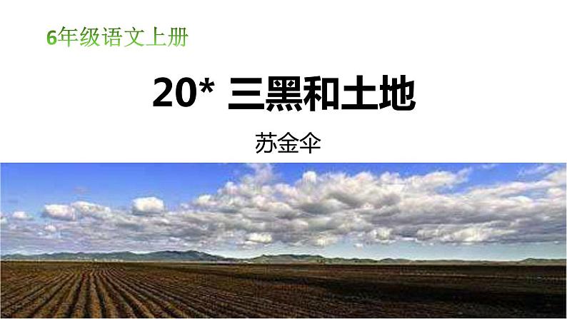 部编版六年级语文上册《三黑和土地》PPT课件 (7)01