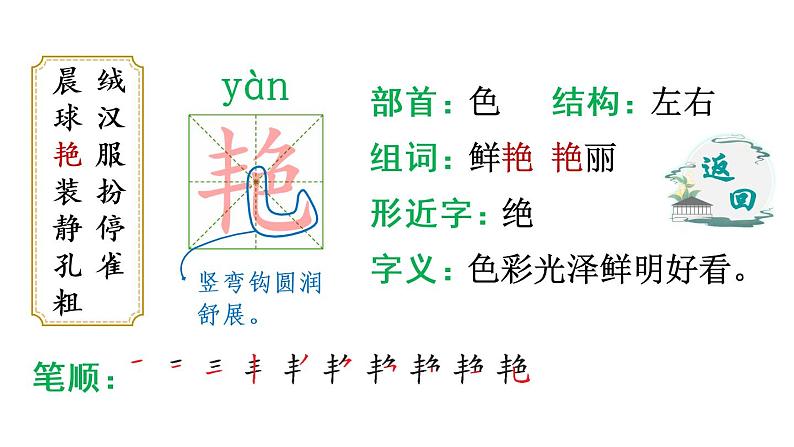 1 大青树下的小学（生字讲解）课件PPT第7页