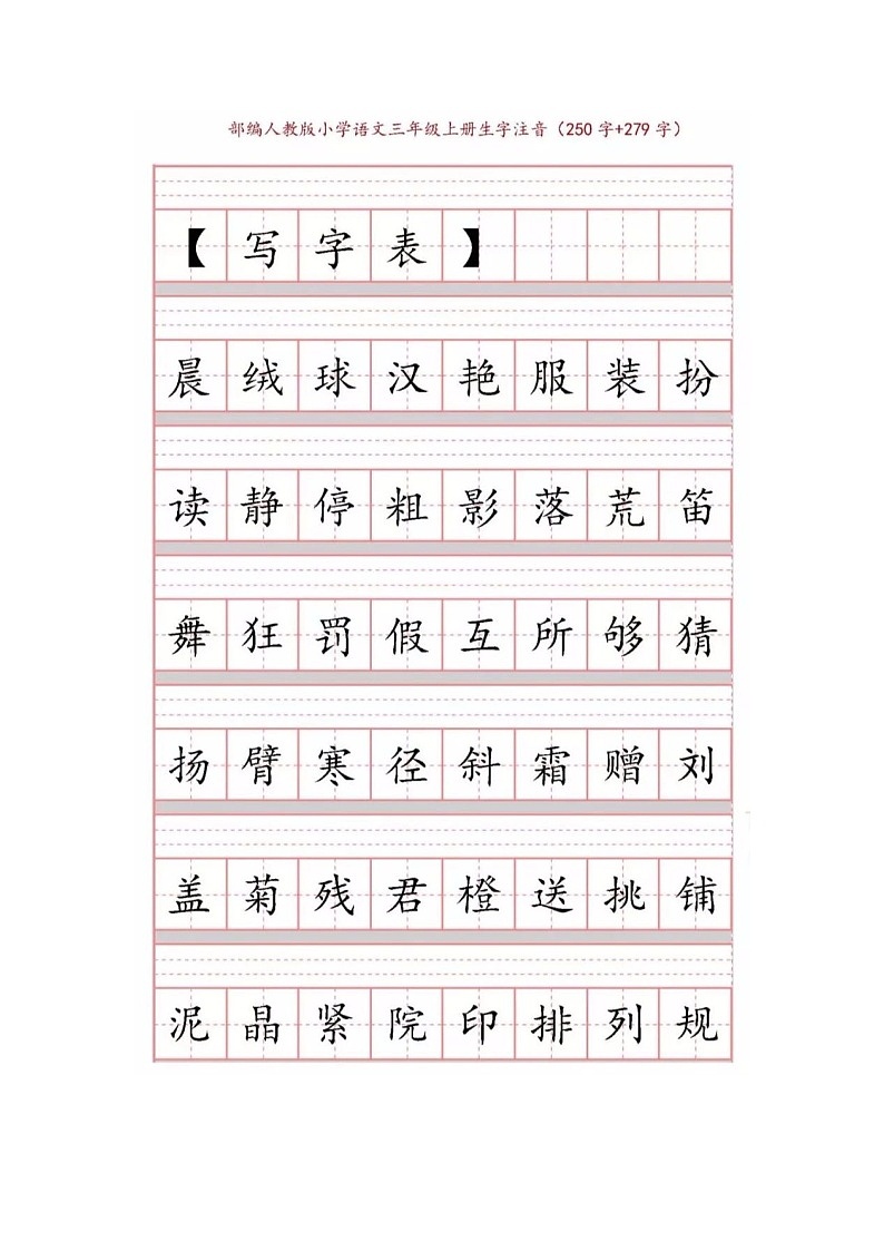 部编版三上语文基础知识教案01