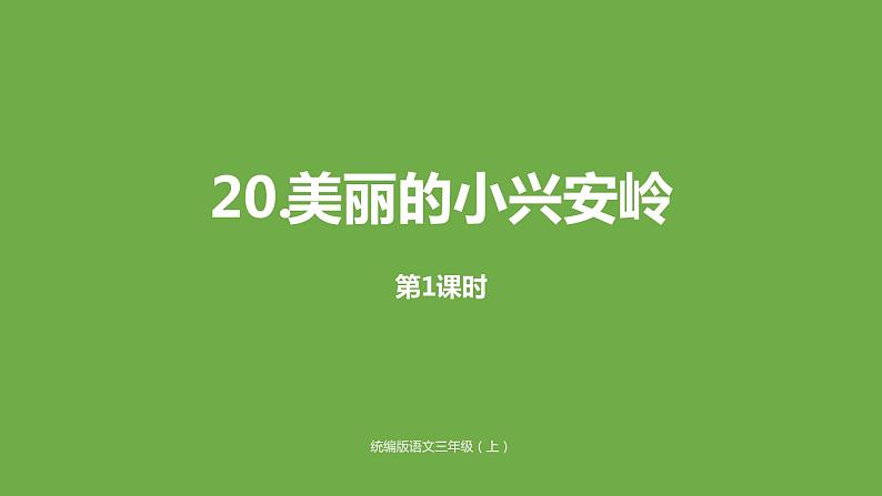 三年级上册语文课件-20美丽的小兴安岭（第一课时）人教（部编版） (共21张PPT)第1页