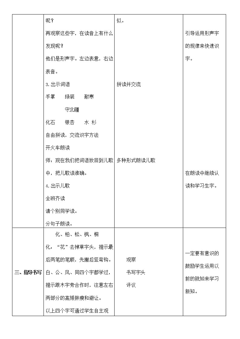 部编人教版二年级语文上册识字2《树之歌》教案公开课教学设计 (1)第3页