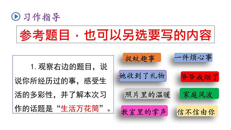 四年级上册第五单元 习作·生活万花筒课件PPT第5页