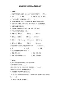 小学语文人教部编版五年级上册1 白鹭练习题