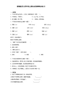 小学语文人教部编版四年级上册10 爬山虎的脚练习