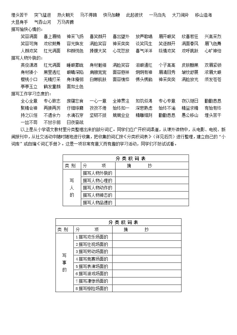 部编版小学生作文入门小学作文基本功训练(全)：词语+句子+写段+景物描写+人物描写(无答案)第3页