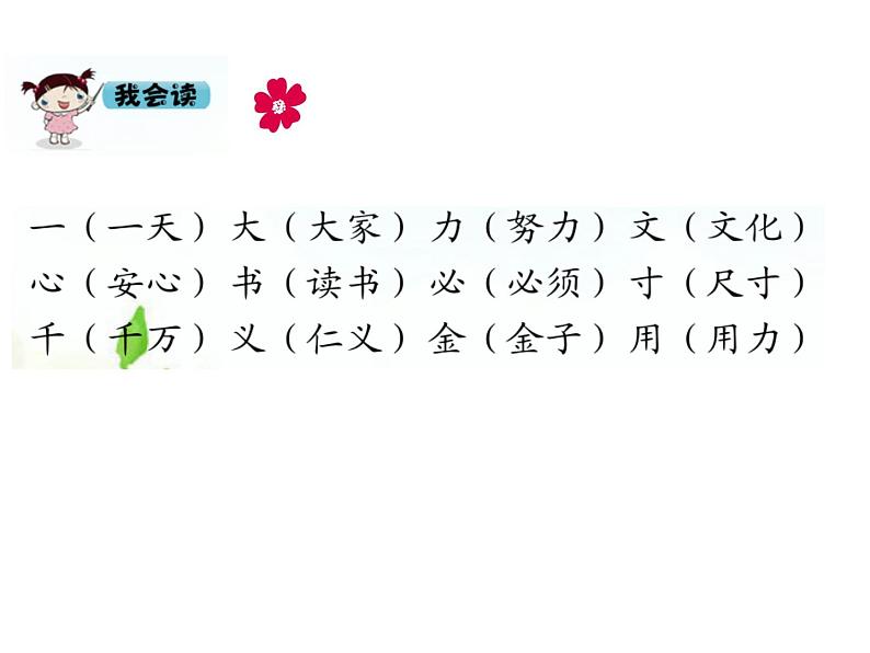 一年级上册语文 识字（一）独体字识字  课件 部编版 (五四制)第5页
