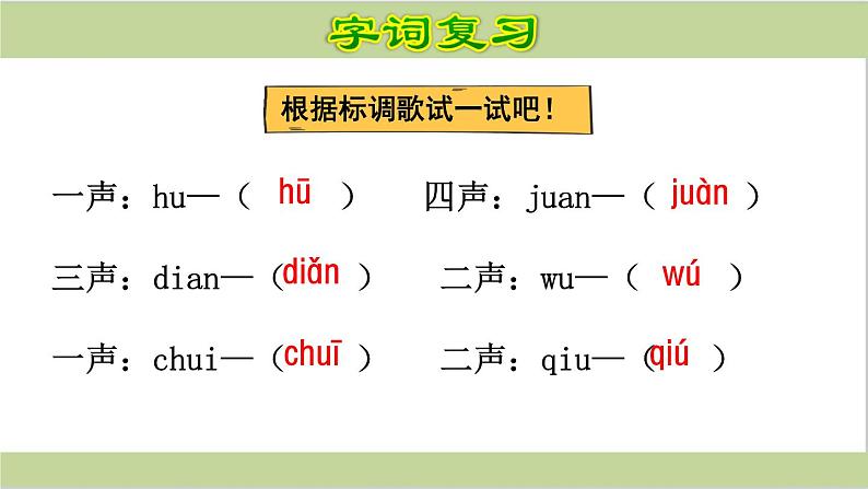 部编版一年级上册语文课件期末复习课件(按专题分类复习)PPT第8页