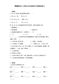 小学语文第三单元8 卖火柴的小女孩课后复习题