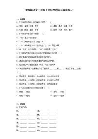 人教部编版三年级上册21 大自然的声音当堂检测题