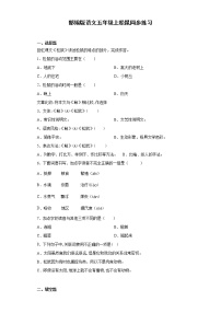 人教部编版五年级上册17 松鼠同步测试题