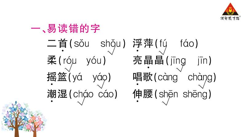 部编人教版一年级下册单元复习总结-第六单元 知识点课件02