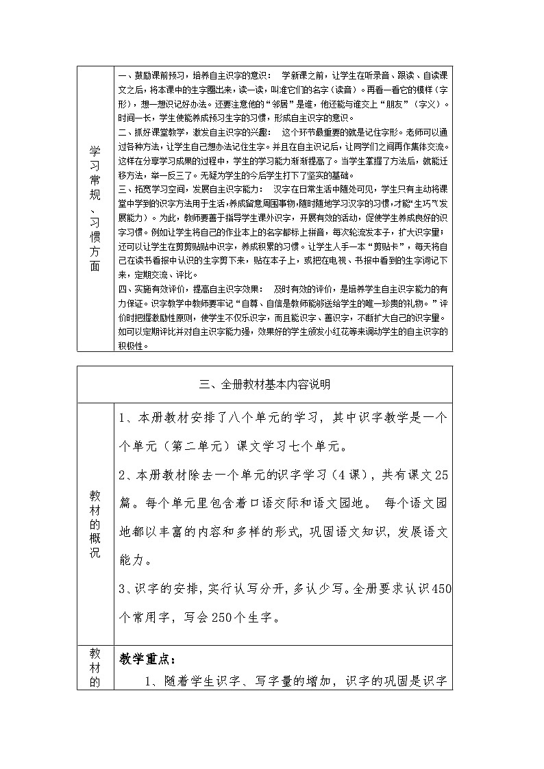 2017秋部编小语二上学期教学计划03