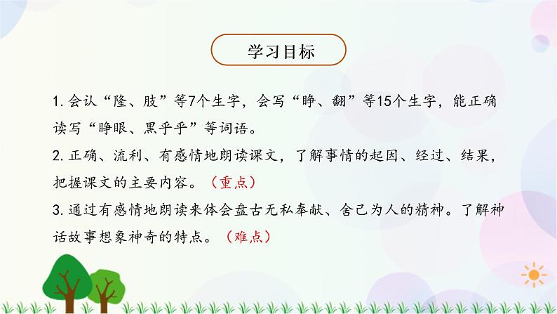 小学语文部编版四年级上册  第4单元  12.盘古开天地  课件+教案05