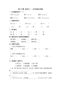 人教部编版六年级上册28 有的人——纪念鲁迅有感达标测试